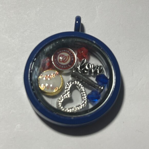 Washington Nationals MLB Memory Charm Locket w/ 22 IN chain NEW - Picture 1 of 3
